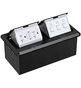 WEBANG Dual Pop-Up Floor Box Electrical Kit, 20 Amp Stainless Steel GFCI Tamper/Weather Resistant...