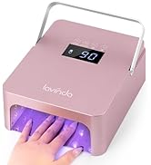 Lavinda 60W Cordless UV LED Nail Lamp – Rechargeable Gel Nail Light with 5200mAh Battery, LCD Dis...
