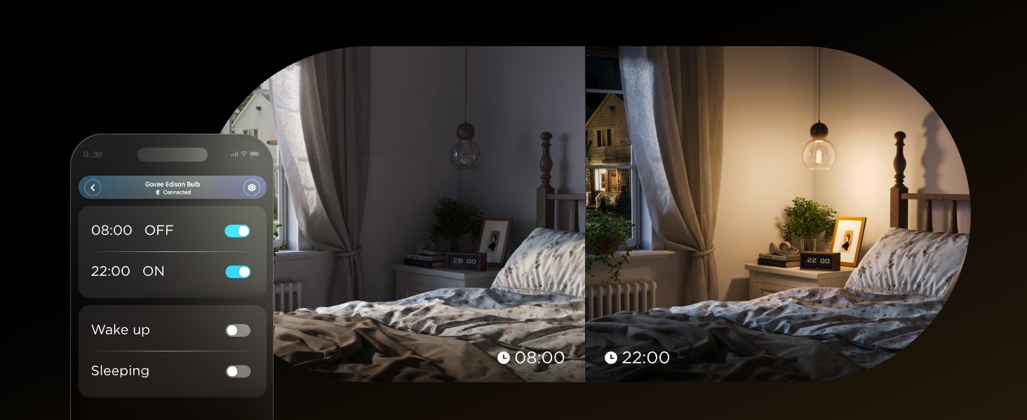 Govee smart edison bulbs ST19 timer