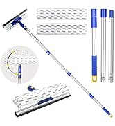 ITTAHO Double Sided Window Cleaner,Window Squeegee and Microfiber Scrubber with 53