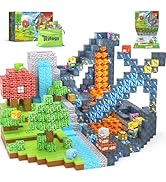 154PCS Dinosaur Toys Magnetic Blocks-Build Mine Magnet World Forest Mine Edition, Dino Adventure ...