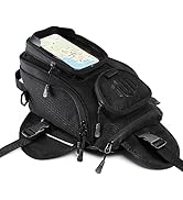 ILM Motorcycle Tank Bag Magnetic 4 Straps Reinforced Fastening Waterproof Touch Screen Phone Pouc...