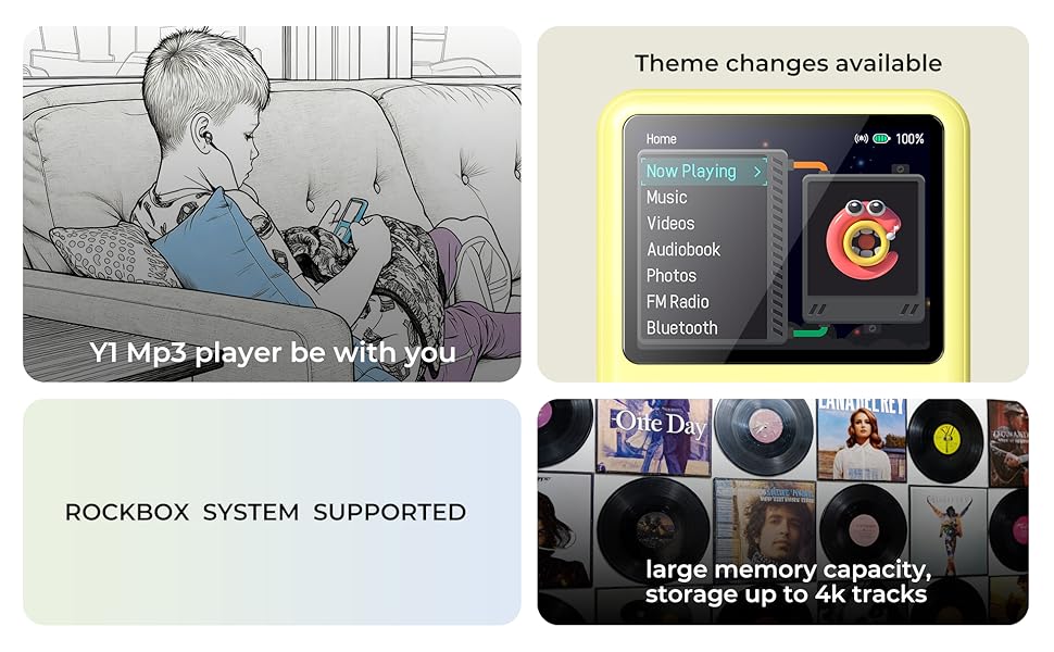 mp3 player with bluetooth digital music mp3 player ebook innioasis y1 andorid mp3 portable mini