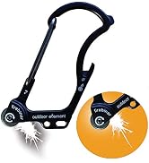 OUTDOOR ELEMENT Firebiner 6-in-1 Fire-Starting Carabiner EDC Emergency Multitool -Keychain,Utilit...