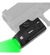 MCCC Tactical Flashlight Compact,Green Hunting Light,Magnetic Rechargeable for Pistol,Handgun,Sho...