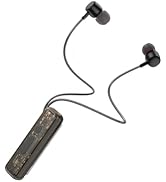 ZXQ Lapel-Clip Neckband Bluetooth Earbuds with Microphone,Magnetic Clip in-Ear Wireless Headphone...