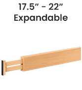 image of 2.75 inch tall bamboo drawer divider with caption at the bottom