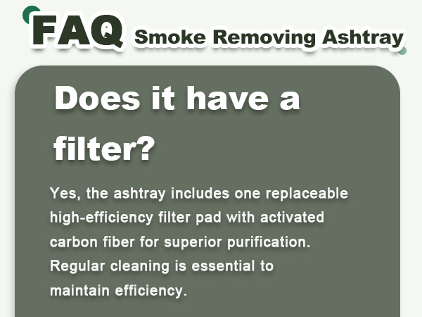 smoke reducing cigarette ashtray