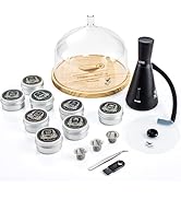 Elegant Cocktail Smoker Kit - Complete Whiskey Drink Smoking Gun with 8 Flavors of Wood Chips, Do...