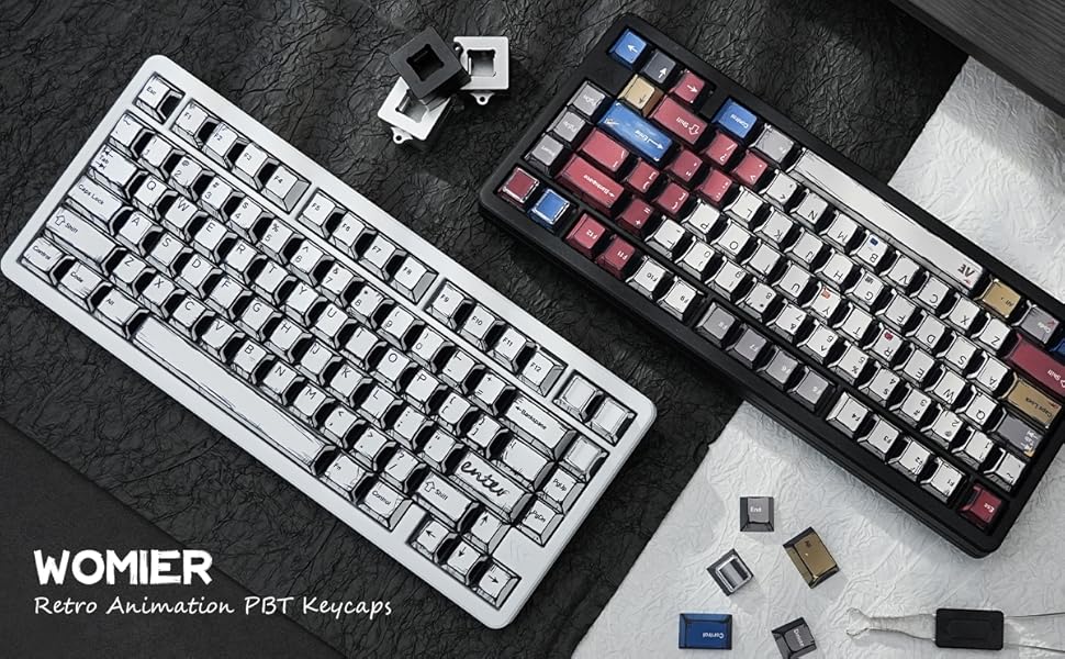 60% keyboard 75% keyboard pbt keycaps custom keyboard keycaps pudding keycaps white keycaps