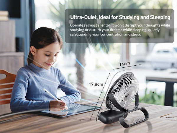 Small Desk Fan Quiet 9