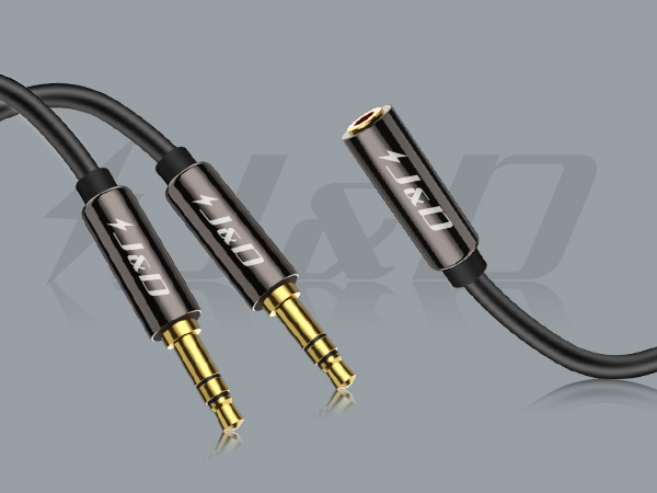 3.5mm splitter, aux splitter 1 in 2 out, headphone splitter, audio splitter