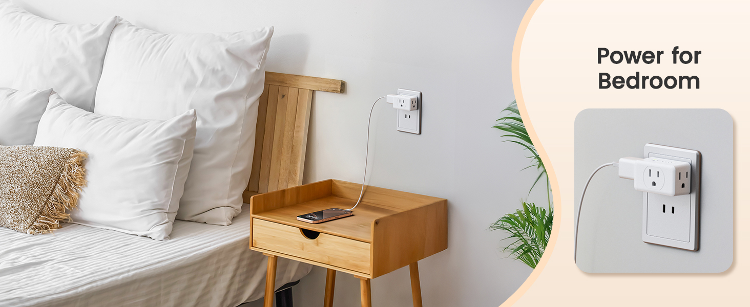 this adapter is suitable for any indoor place, especially bedrooms, bathrooms, and hotels.