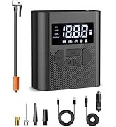 NUSTE Tire Inflator Portable Air Compressor, 150PSI Cordless Air Pump for Car Tires, Electric Bik...