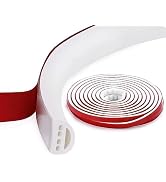 Qiveno 40Ft Silicone Door Weather Stripping Door Seal Strip for Doors &amp; Windows, 2Pcs High Self-A...