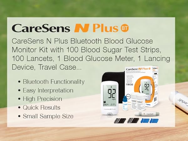 CareSens N Blood Plus Bluetooth Glucose Monitoring System Blood Sugar Meter Diabetes