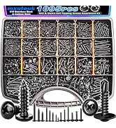 mxuteuk 1095PCS Self Tapping Screws Assortment Kits, #8#10 410 Stainless Steel Truss Head Self Dr...