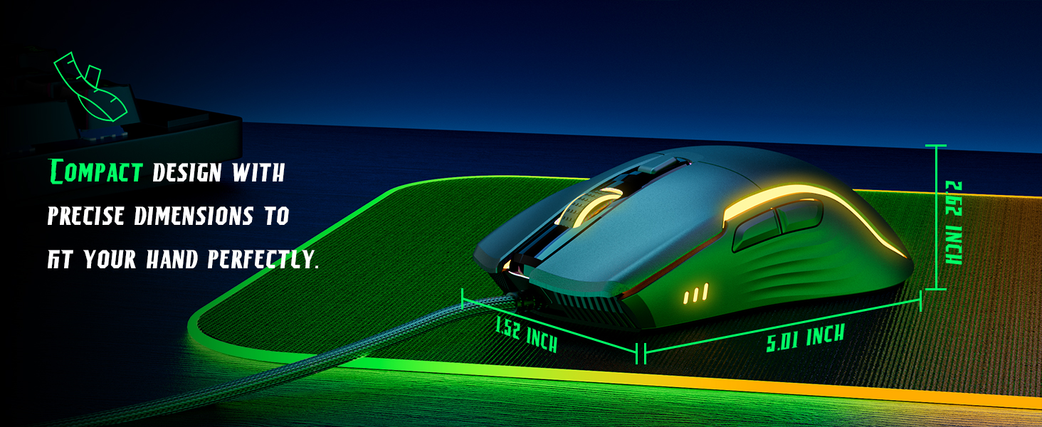 wired optical gaming mouse RGB