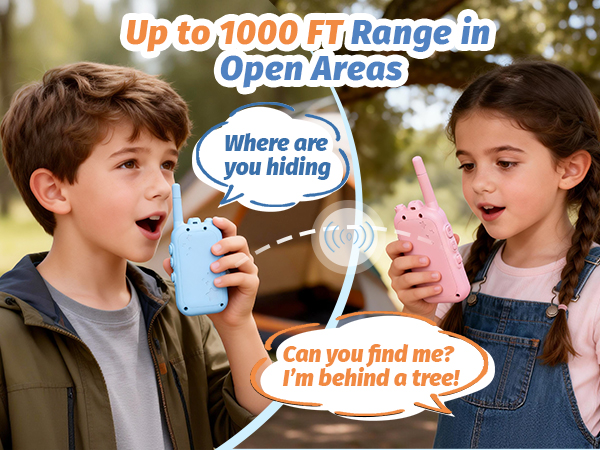 long range two-way radios for children up to 1000 feet outdoor communication
