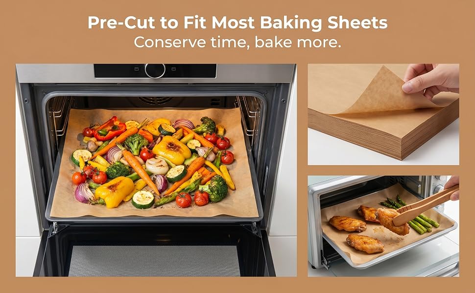 Pre-Cut to Fit Most Baking Sheets