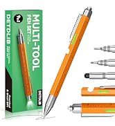 9-in-1 LED Multitool Pen with Stylus, Level, Screwdrivers,More Perfect for Dad, Husband, Father o...