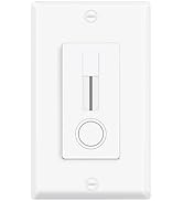 1 Pack Single Pole LED Dimmer Switch - No Neutral Wire Required, Slide Light Dimmer Switch for 15...