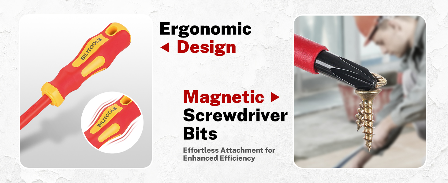 Electrician Magnetic Phillips Slotted Pozidriv Tips