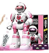 FUUY Robot for Kids 3-5, Robot Toys for Girls with Record Voice &amp; Gesture Sensing Control Program...