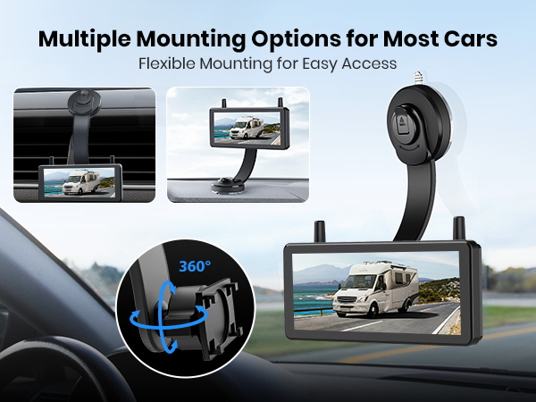 wireless backup camera with screen holder
