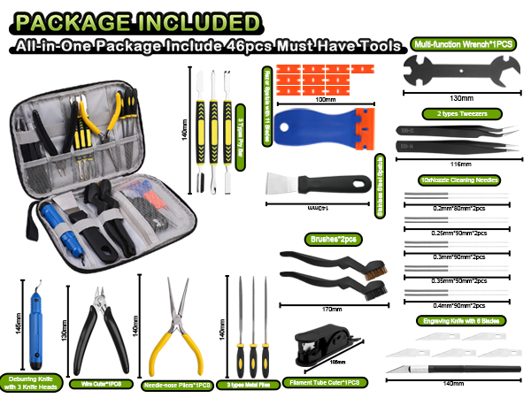 ALL IN ONE PACKAGE INCLUDE 46PCS MUST HAVE TOOLS