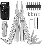 Gifts for Men, BIBURY Multitool Pliers Pro with Replaceable Wire Cutters and Saw, Stainless Steel...