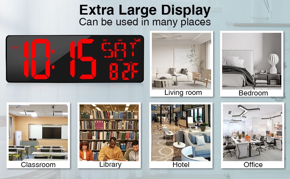 Extra Large display clock