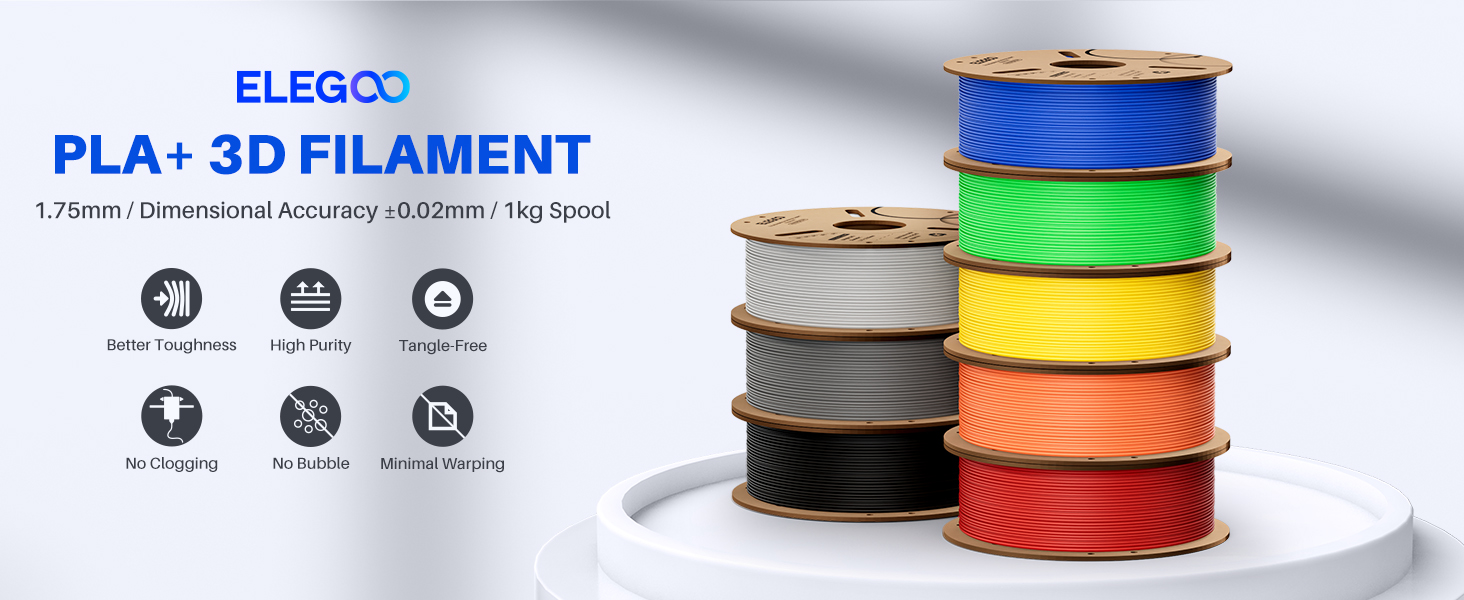 ELEGOO PLA Plus 1.75mm 3d printer filament