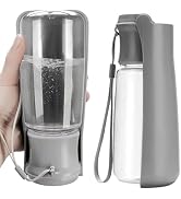 Dog Water Bottle, EC.TEAK Portable Dog Water Bottle 19 OZ/ 550 ML Leak Proof Portable Foldable Pe...