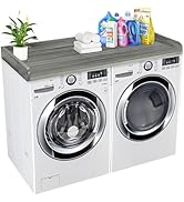 Royxen Washer Dryer Countertop Solid Wood with Polyester Coating, Laundry Countertop with Edge Ra...