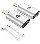 TechMatte USB C to Lightning Adapter, [2 Pack] 27W PD Fast Charging Compatible with iPhone/iPad/i...