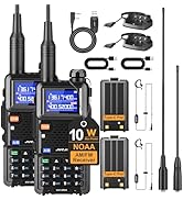 JUCJET 5RH Ham Long Range Radio 10W Radio (Upgraded of UV-5R), 999CH One Key Frequency Match, 250...