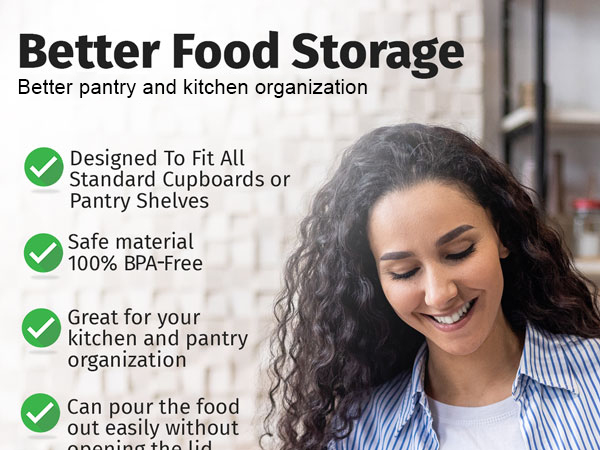 air tight pantry storage containers, snack storage containers, chip containers storage, cereal boxes