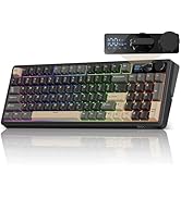RK ROYAL KLUDGE M100 Mechanical Keyboard w/Screen &amp; Dual Knobs, 96% Tri-Mode Gasket Mount Wireles...