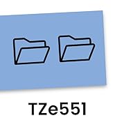 Brother Genuine P-touch TZe551 Label Tape in cardboard pack: Black on Blue 24mm