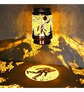 Solar Lanterns Outdoor Waterproof, Bigfoot Hanging Solar Lights Metal Decorative LED Lanterns, Bi...