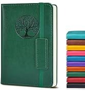 Biuwory Lined Pocket Journal Notebook for Women Men, 140 Pages A6 Leather Journals for Writing, T...
