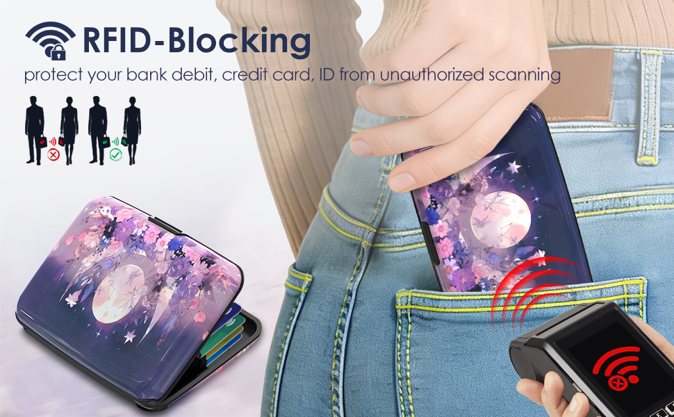 RFID blocking credit card case holder