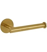 Self Adhesive Gold Toilet Paper Holder, No Drilling Wall Mount with Premium Thicken Stainless Ste...