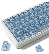 dagaladoo Clear keycaps Set,Translucent Keyboard keycaps,Jelly Key caps | Shine Through keycap Gl...