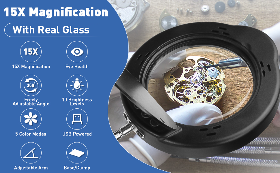 magnifying glass with light 