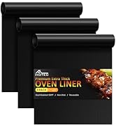 HOTEC Oven Liners for Bottom of Oven Heat-Resistant 500°F - 3 Pack Baking mats 17x25" Large Heavy...