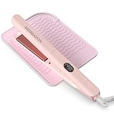 Flat Iron Hair Straightener and Curler 2 in 1, Professional 3D Floating Ceramic Plates with Dual ...