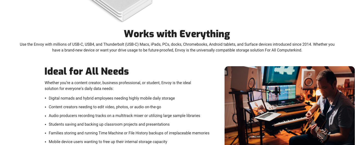 BUS POWERED EXTRENAL STORAGE BACKUP SSD HARD DRIVE MAC PC USB-C USB4 THUNDERBOLT PORTABLE RUGGED 