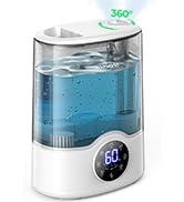 Homvana Humidifier Large Room, 7L (807ft²) Smart Warm and Cool Mist, Top-Fill Humidifiers for Bed...